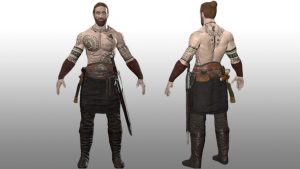 Texturing-of-a-character-3D-model