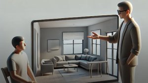 a buyer seller meeting for 3D animated interior design project a buyer seller meeting for 3D animated interior design project